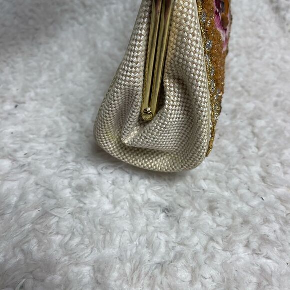 Awesome Vtg 50s CARON OF HOUSTON TEXAS Hand Crafted Sequins & Baubles Purse. - Picture 6 of 11